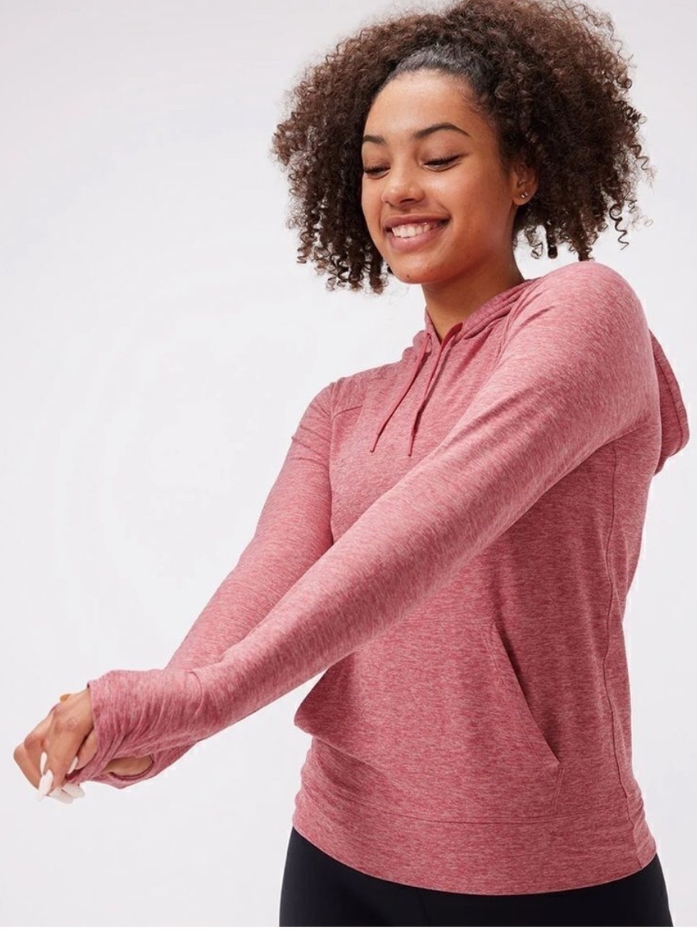 Outdoor Voices CloudKnit Hoodie Desert Rose Pink Pullover Small